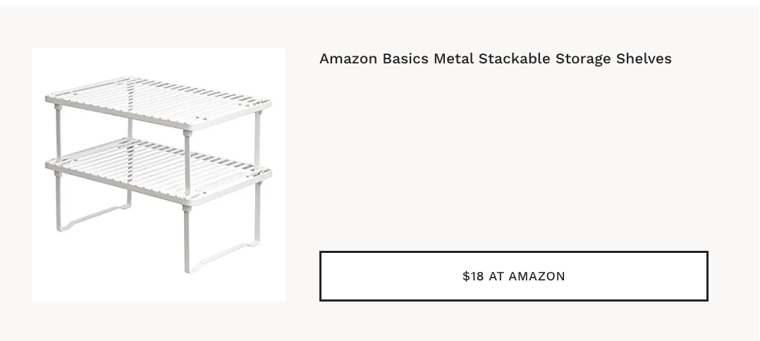 Amazon Basics Metal Stackable Storage Shelves