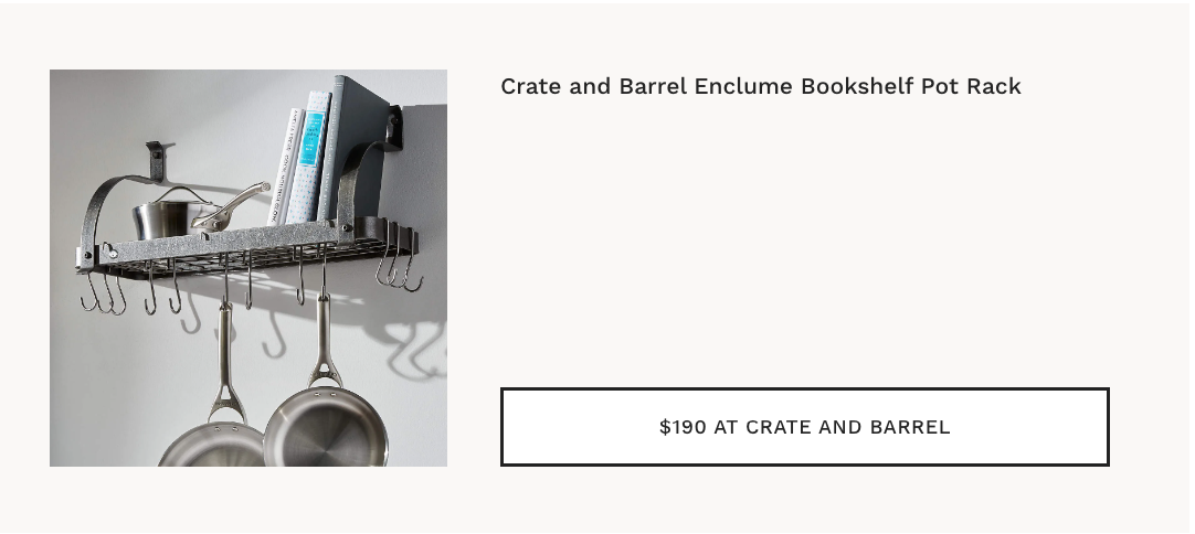 Crate and Barrel Enclume Bookshelf Pot Rack