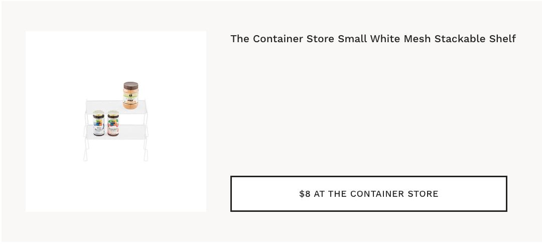 The Container Store Small White Mesh Stackable Shelf