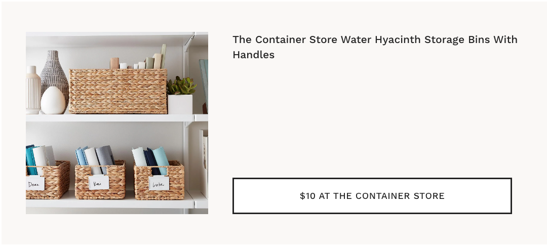 The Container Store Water Hyacinth Storage Bins With Handles
