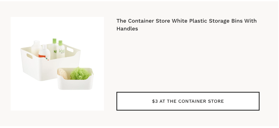 The Container Store White Plastic Storage Bins With Handles