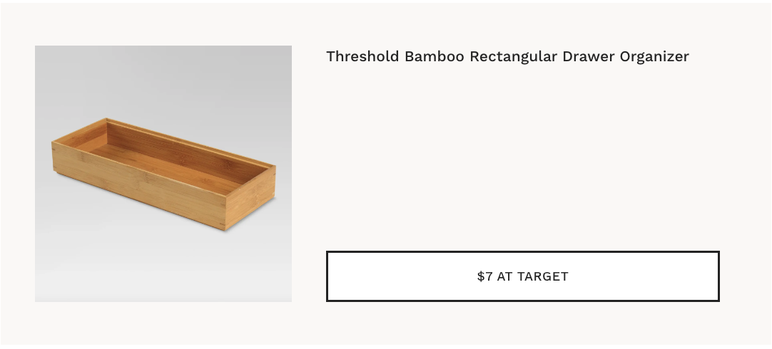 Threshold Bamboo Rectangular Drawer Organizer