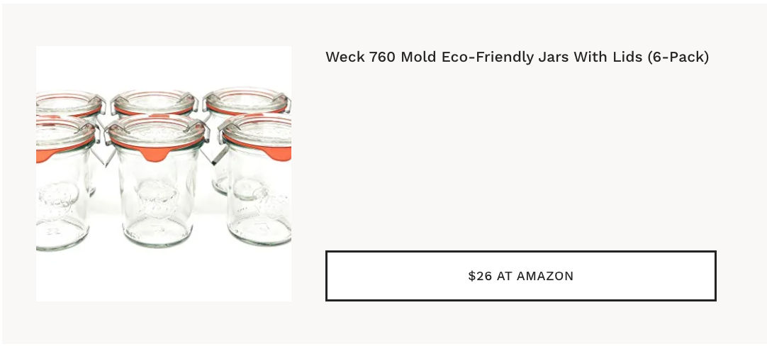 Weck 760 Mold Eco-Friendly Jars With Lids (6-Pack)