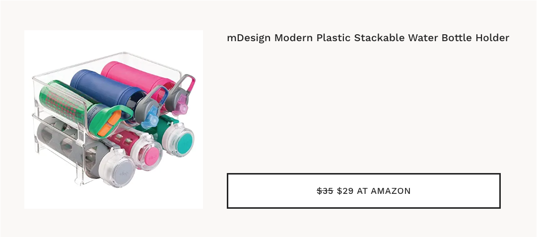 mDesign Modern Plastic Stackable Water Bottle Holder
